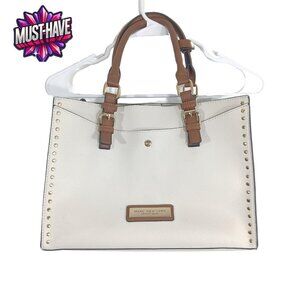Marc New York Tote Handbag 2 in 1 with Wristlet, Strap, Gold Studs Accents